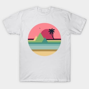 OCEAN SUNSET GEOMETRIC T-Shirt